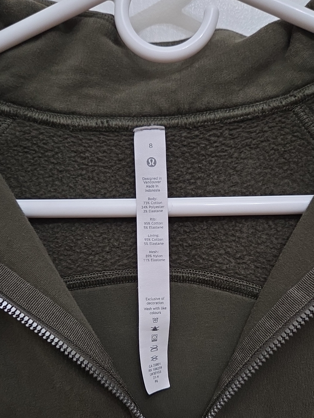 Lululemon Hooded Radiant Jacket Full-Zip Hoodie Dark Olive/ 8 - Picture 6 of 11